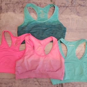 Sports bras--set of 4, reversible, no underwire